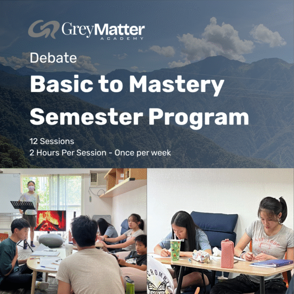 GreyMatter Debate Semester Program | Regular Training
