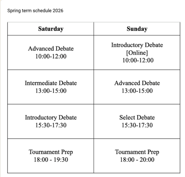 GMA Semester Debate Course | Regular Training